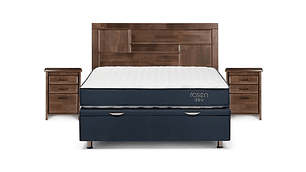 JUEGO DE DORMITORIO ROSEN CAMA BOXET UPLINE 2 PLAZAS + SET DOLCE