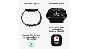 APPLE WATCH S10 ALUMINIO 46MM SPORT BAND M/L NEGRO