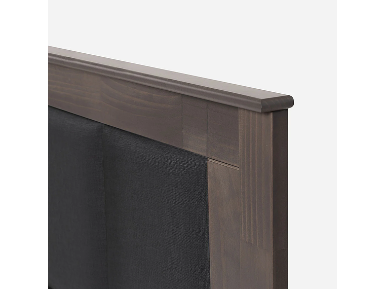 CAMA EUROPEA PRATTA 1 PLAZA PATA MADERA + RESPALDO + VELADOR 4