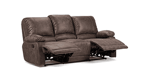 SOFÁ ROSEN RECLINABLE BUCAREST PU 3 CUERPOS CAFÉ