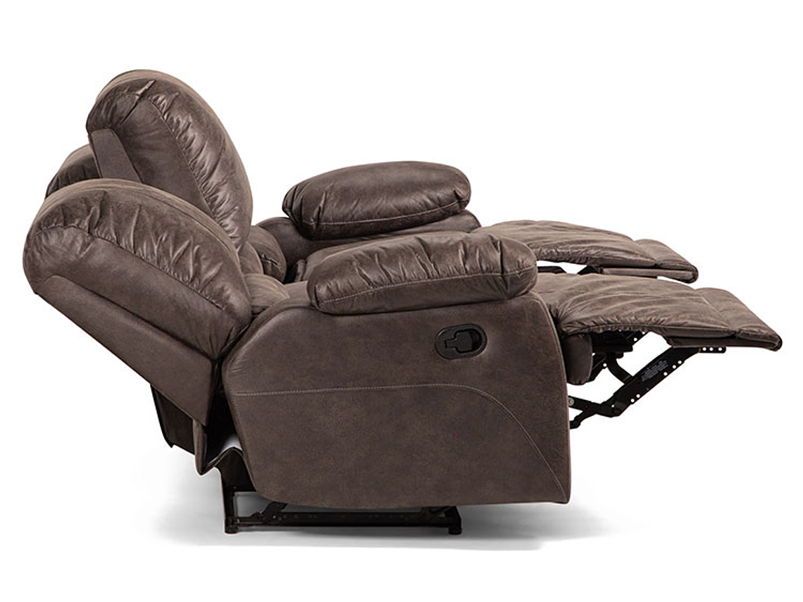 SOFÁ ROSEN RECLINABLE BUCAREST PU 3 CUERPOS CAFÉ 2