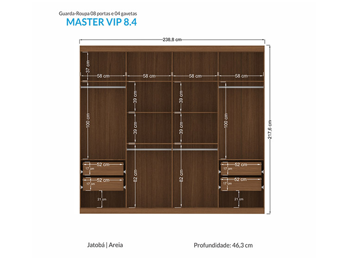 CLOSET ALTAVISION MASTER VIP 8.4 BLANCO 8P 4C 2