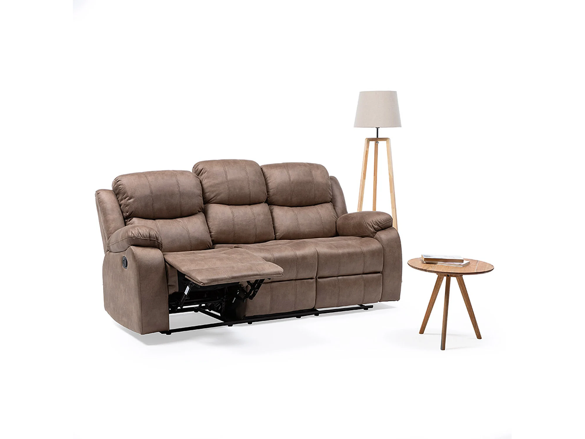 SILLÓN VYS SPA 3 CUERPOS ACERO BEIGE RECLINABLE 1