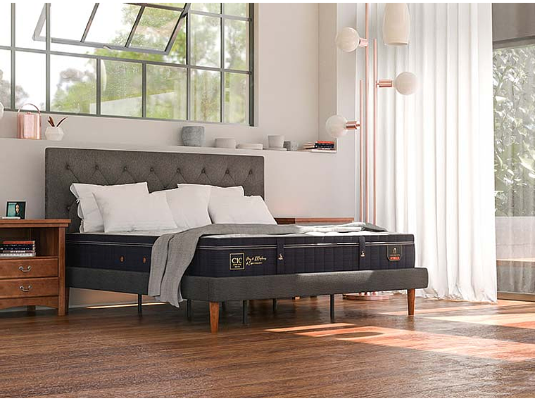 JUEGO DE DORMITORIO CIC CAMA EUROPEA SUPER PREMIUM KING + SET NEW TORINO 8