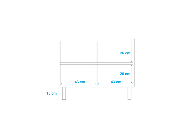 APARADOR HOGA EASY BUFFET 2 PUERTAS BLANCO 3