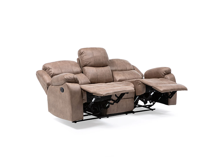 SILLÓN VYS SPA 3 CUERPOS ACERO BEIGE RECLINABLE 4