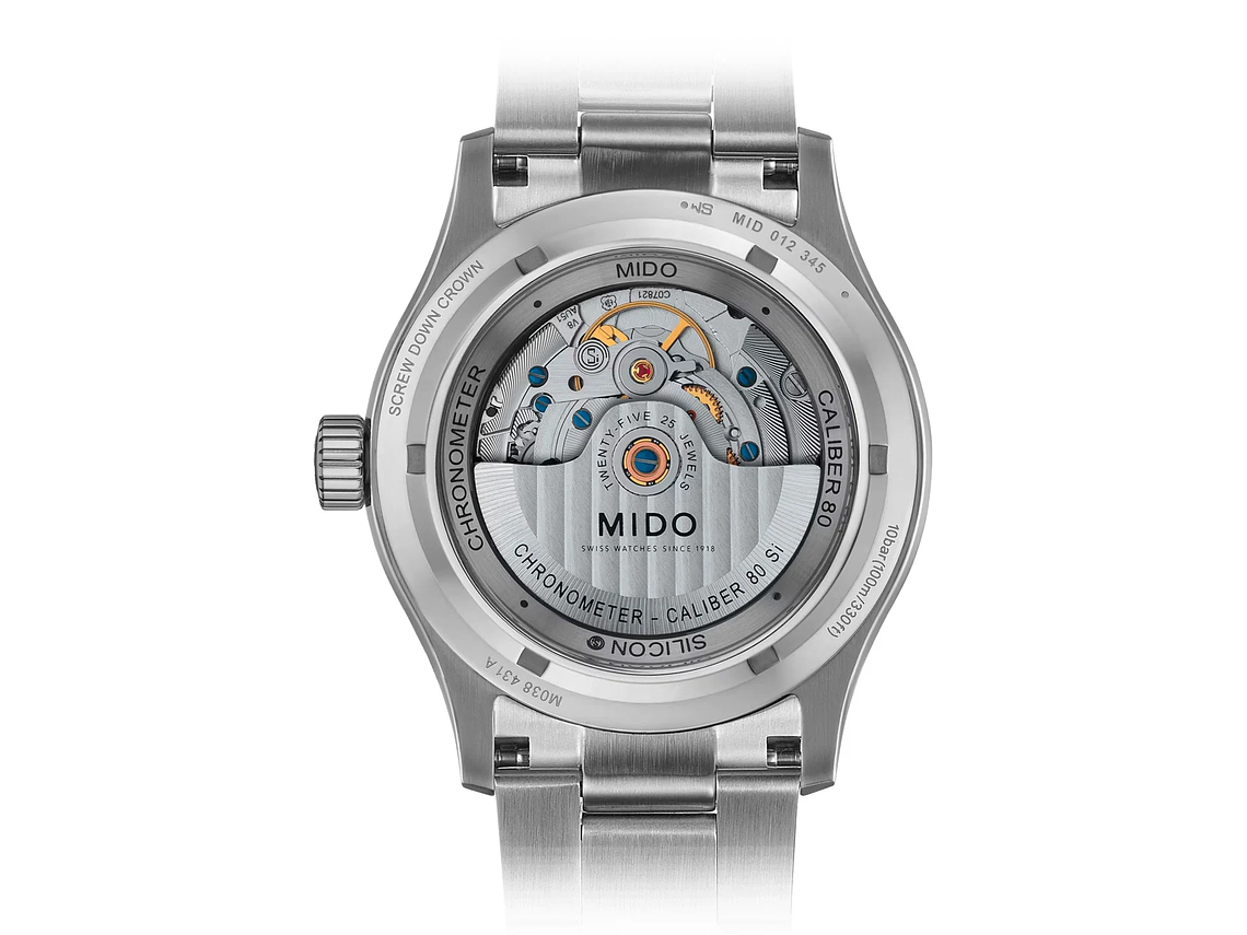 RELOJ MIDO MULTIFORT CRONO ACERO NEGRO 4