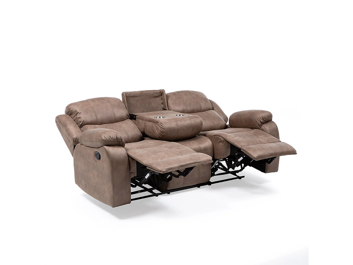 SILLÓN VYS SPA 3 CUERPOS ACERO BEIGE RECLINABLE 5