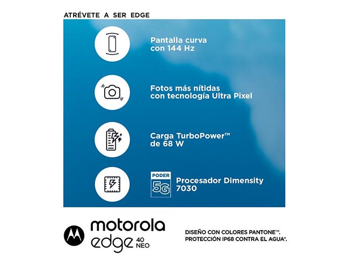 CELULAR MOTOROLA EDGE 40 NEO 256 GB 8 GB RAM 32MP 6.5