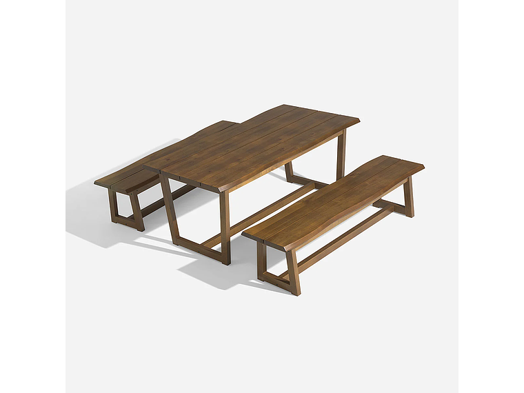 JUEGO COMEDOR ROSEN CAFÉ TERRAZA MYRTOS 2 BANQUETAS CURVA 1