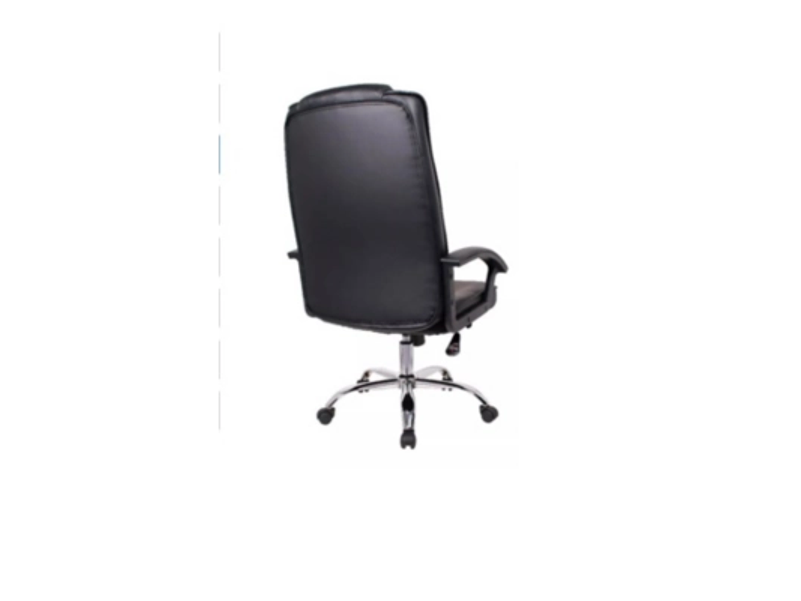 SILLÓN EJECUTIVO CUERO PU NEGRO SILLA RECLINABLE CON APOYABRAZOS 2