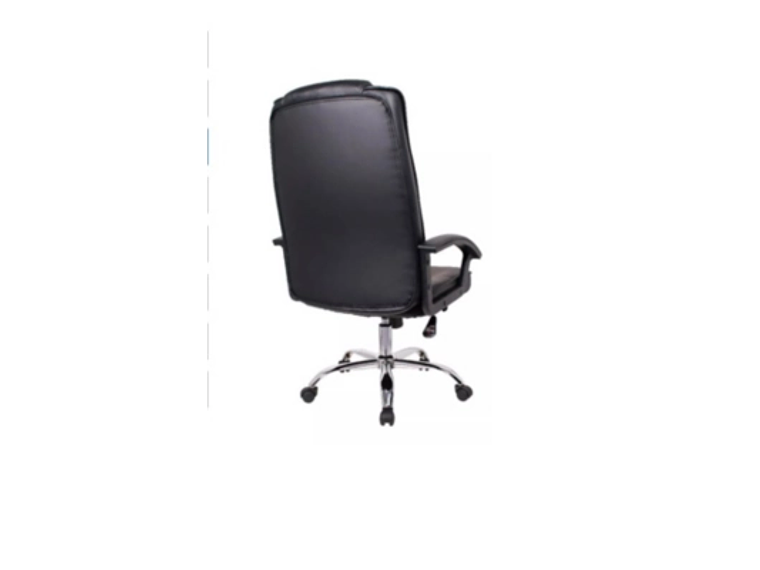 SILLÓN EJECUTIVO CUERO PU NEGRO SILLA RECLINABLE CON APOYABRAZOS 2