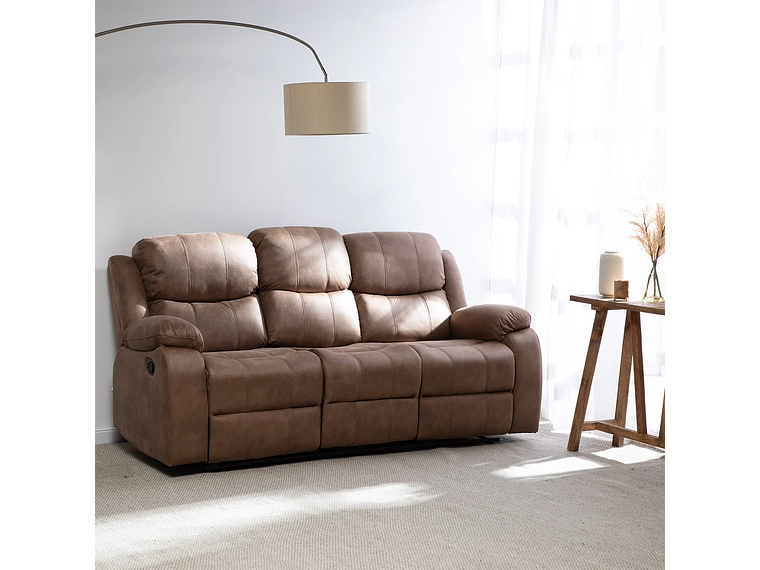 SILLÓN VYS SPA 3 CUERPOS ACERO BEIGE RECLINABLE 8