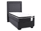 JUEGO DE DORMITORIO DRIMKIP CAMA AMERICANA DUO POCKET 1 PLAZA GRIS + RESPALDO + TOPPER - Miniatura 2