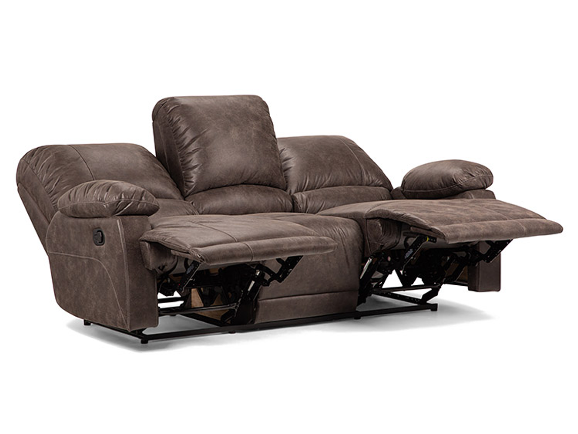 SOFÁ ROSEN RECLINABLE BUCAREST PU 3 CUERPOS CAFÉ 4