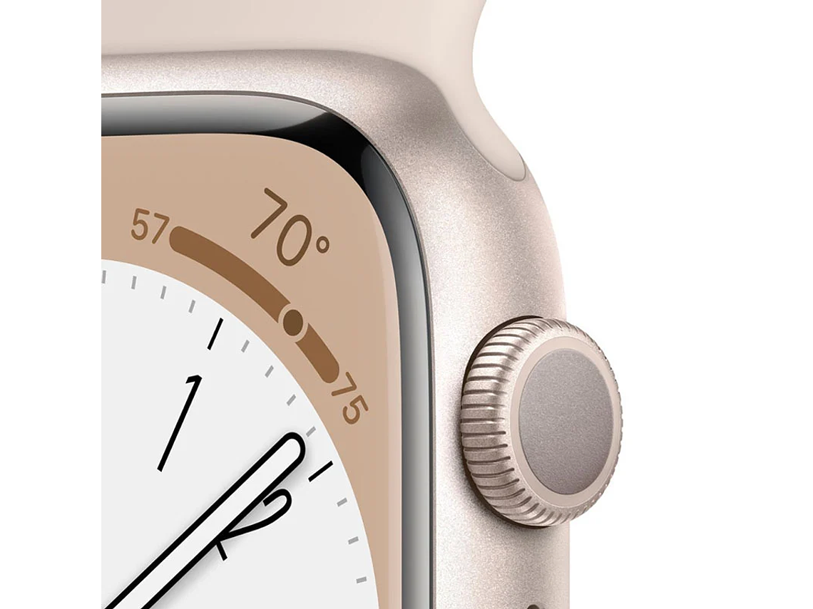 APPLE WATCH SERIE 8 (GPS) CAJA STARLIGHT ALUMINIO 45MM CON CORREA SPORT STARLIGHT - M/L 5