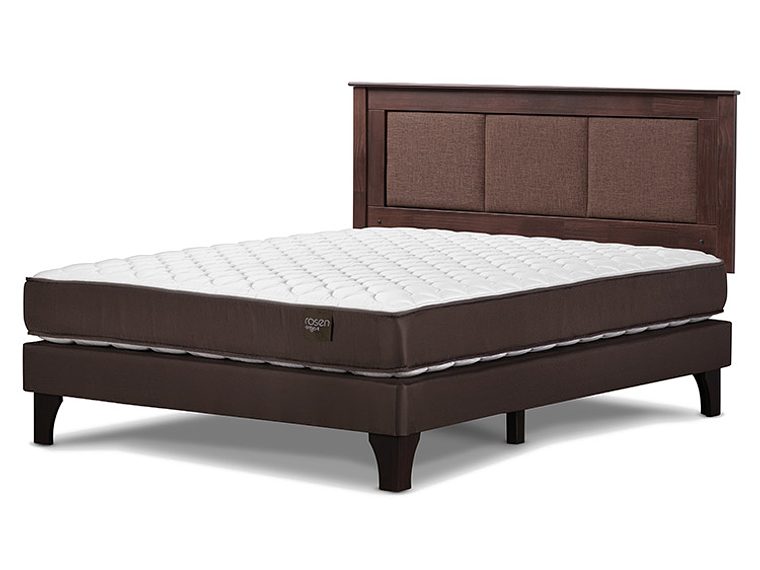 JUEGO DE DORMITORIO ROSEN CAMA EUROPEA ERGO T BN 2 PLAZAS + RESPALDO RACHEL 2