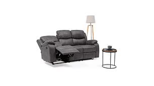 SOFÁ VYS SPA 3 CUERPOS ACERO GRIS RECLINABLE ISABEL GREY