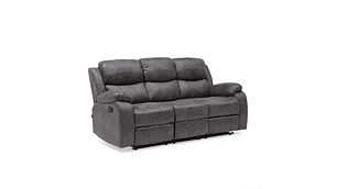 SOFÁ VYS SPA 3 CUERPOS ACERO GRIS RECLINABLE ISABEL GREY