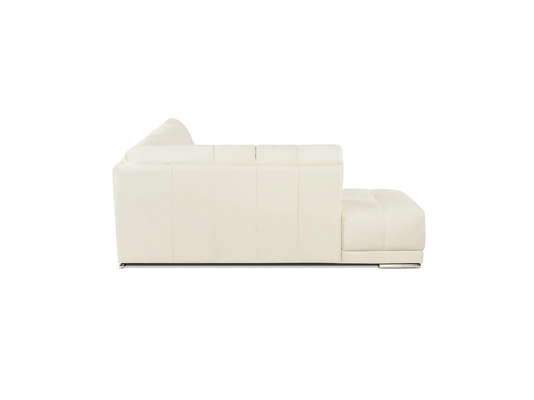 SOFÁ SECCIONAL ROSEN 6974 IZQUIERDO CUERO EN COLOR BLANCO 2