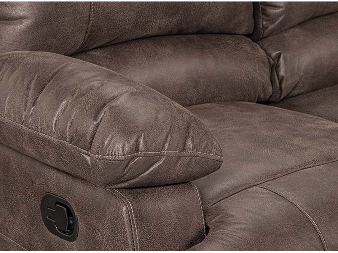 SOFÁ ROSEN RECLINABLE BUCAREST PU 3 CUERPOS CAFÉ 10