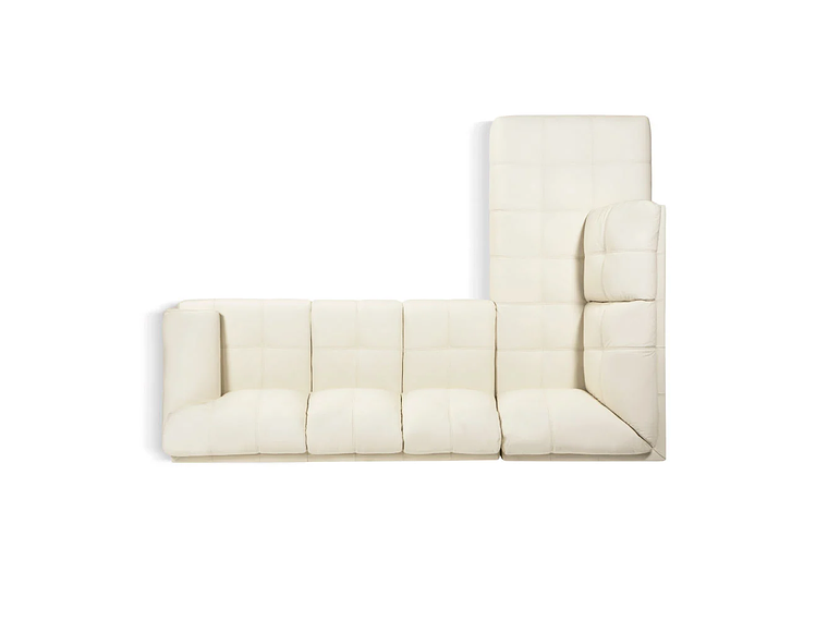 SOFÁ SECCIONAL ROSEN 6974 IZQUIERDO CUERO EN COLOR BLANCO 4