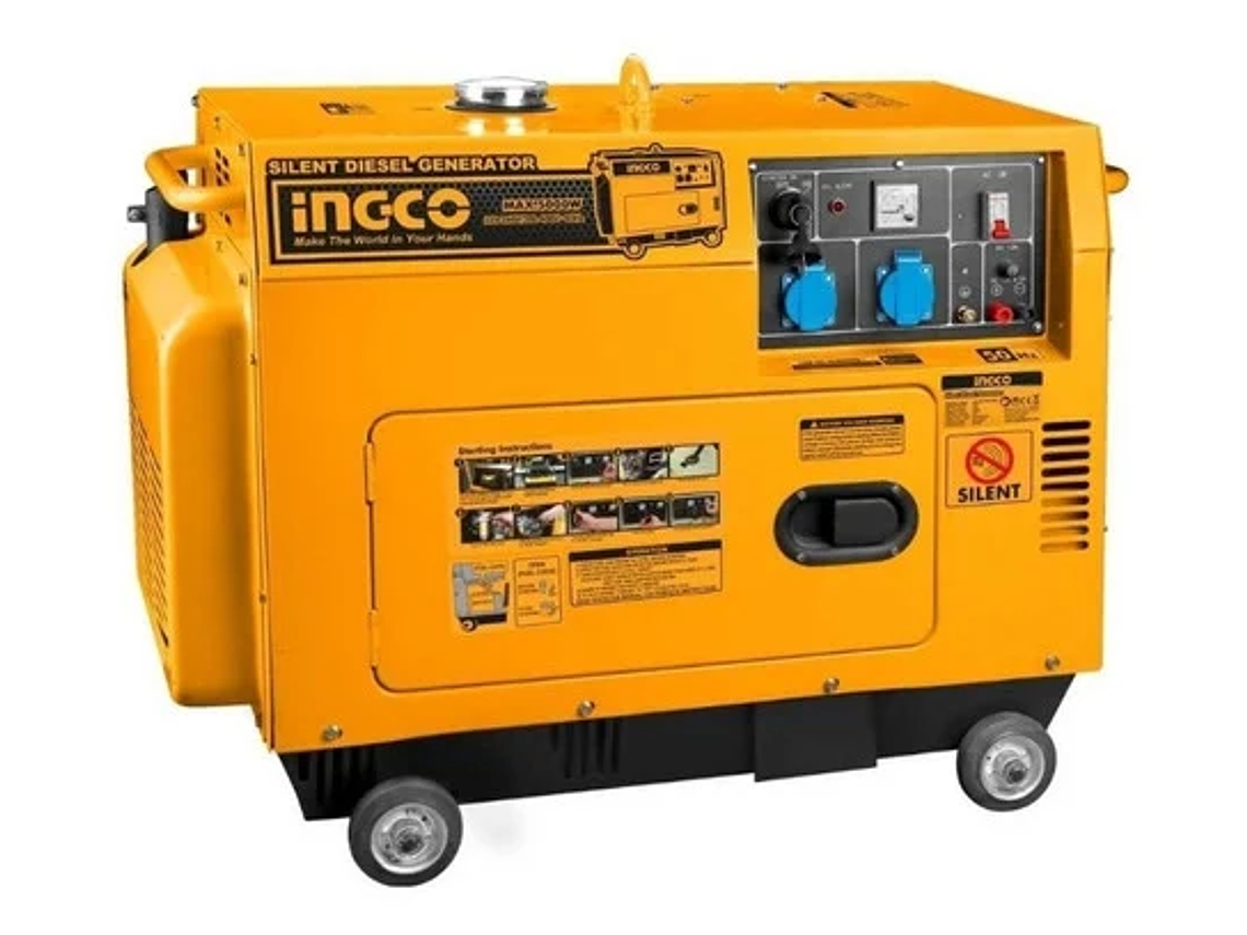 GENERADOR DIESEL SILENCIOSO CON ATS 5,0KW INGCO GSE50001.1 1
