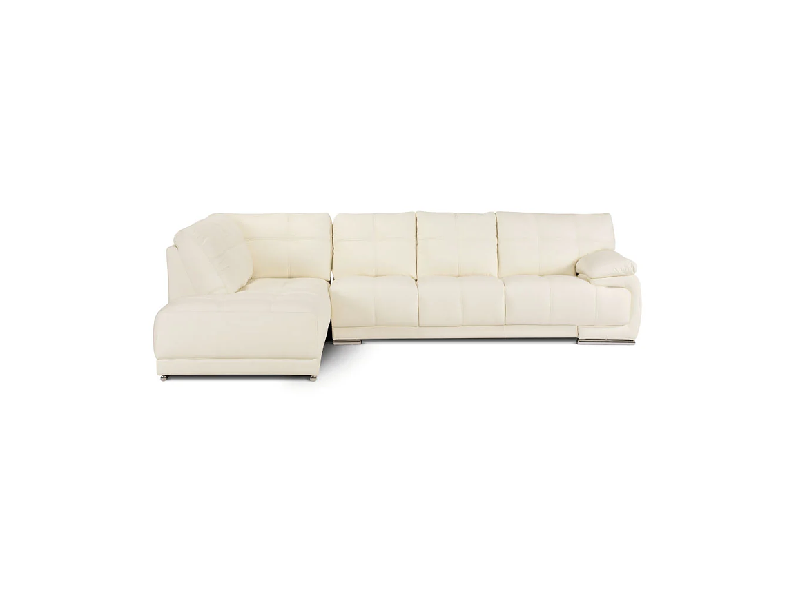SOFÁ SECCIONAL ROSEN 6974 IZQUIERDO CUERO EN COLOR BLANCO 7