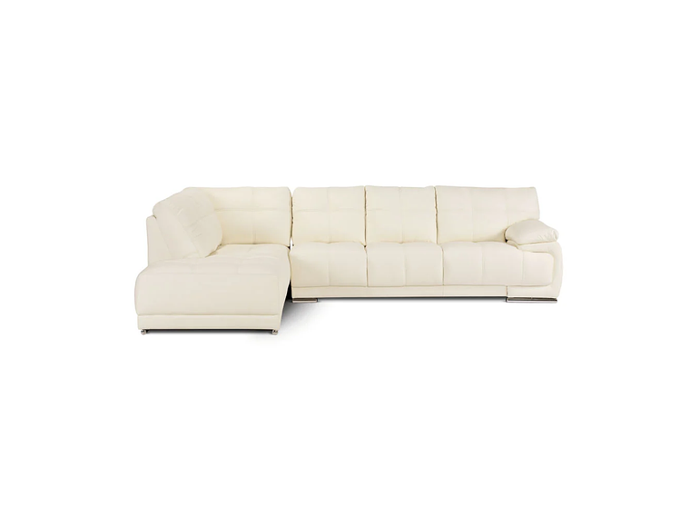 SOFÁ SECCIONAL ROSEN 6974 IZQUIERDO CUERO EN COLOR BLANCO 7