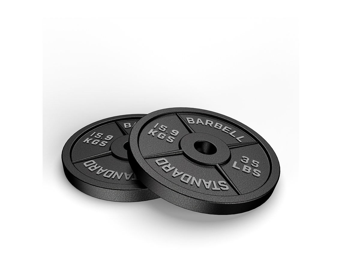 Par Discos Olímpicos 35lb | Barbell Standard 3