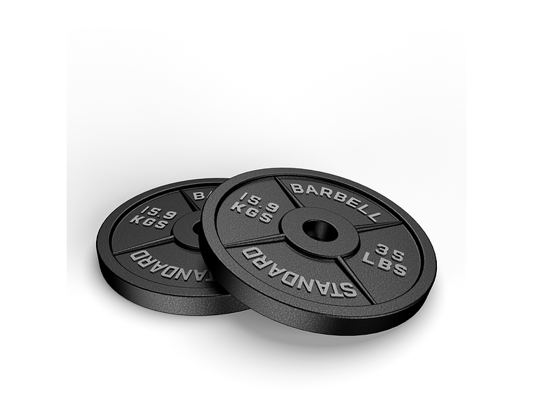 Par Discos Olímpicos 35lb | Barbell Standard 3