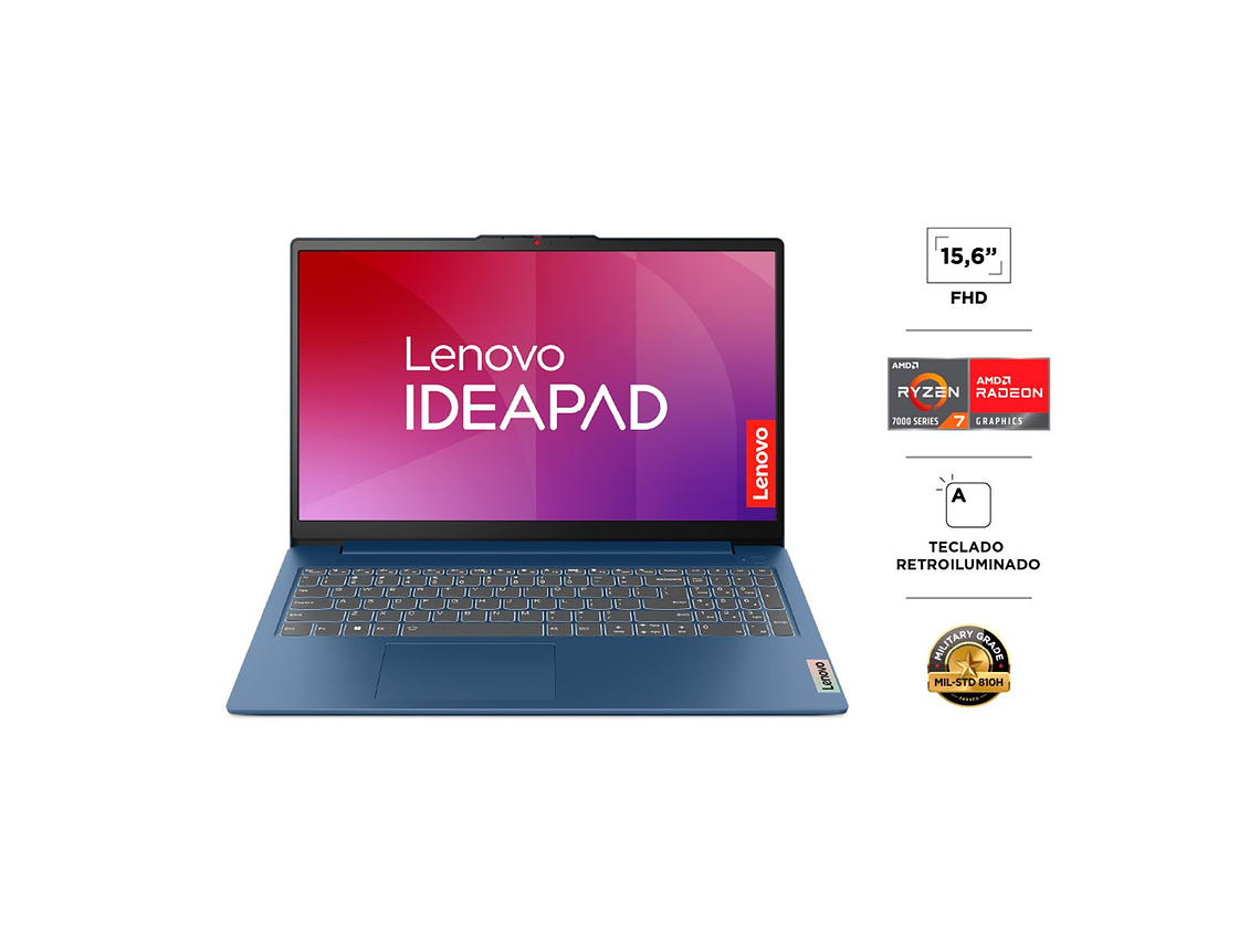 NOTEBOOK LENOVO IDEAPAD SLIM 3 AMD RYZEN 7 16GB RAM 512GB SSD 15.6” 1