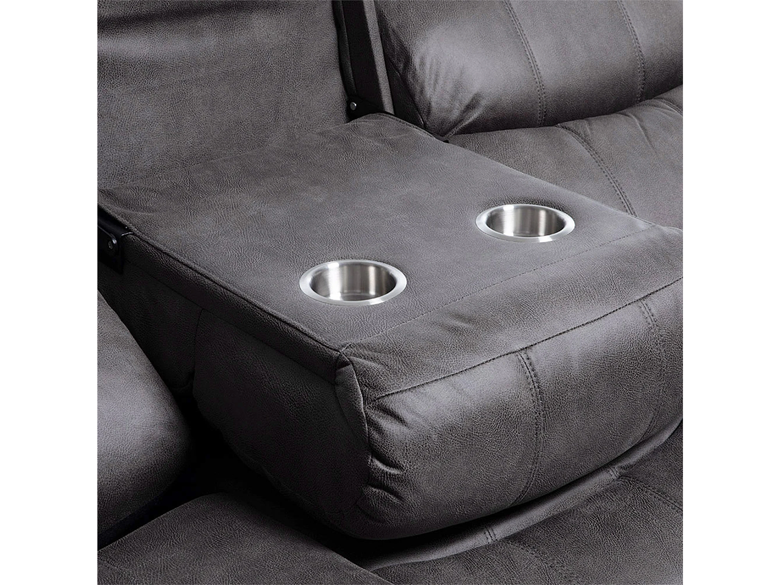 SOFÁ VYS SPA 3 CUERPOS ACERO GRIS RECLINABLE ISABEL GREY 8