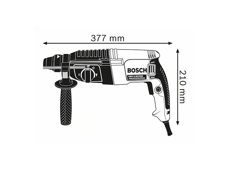 MARTILLO PERFORADOR BOSCH CON SDS PLUS MODEL GBH 2-26 DRE 3