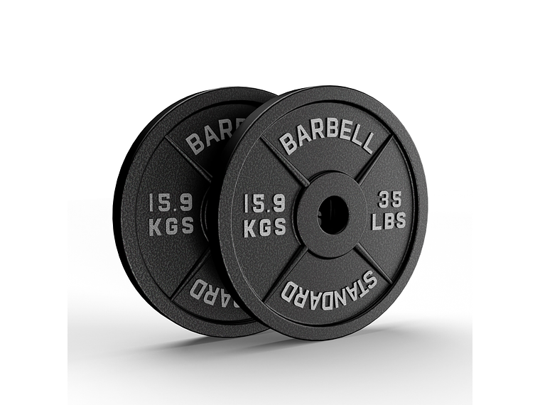 Par Discos Olímpicos 35lb | Barbell Standard 4
