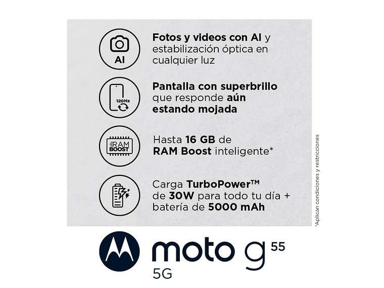 CELULAR MOTOROLA MOTO G55 8 GB 256GB ROSA 5