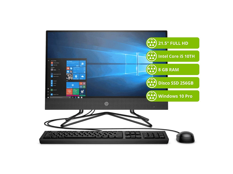 AIO HP 200 G4, (21,5' FDH), INTEL CORE I5-10210U, 8GB RAM, 256GB SSD, WIN10PRO 3