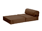 SOFÁ LATAM HOME SIENA CHOCOLATE CAMA TELA VELVET - Miniatura 2