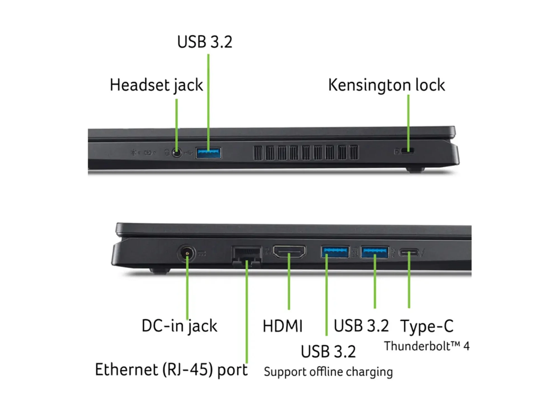 NOTEBOOK ACER NITRO V 15'6 /INTEL CORE I5/ 16 GB RAM /512 SSD / RTX 3050 4