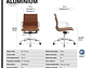 SILLA OFICINA ALUMINIUM CARAMEL FORM - Miniatura 4