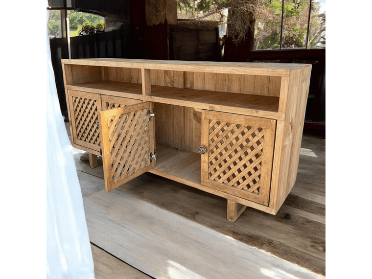 BUFFET TAIKKEE MADERA PINO ROBLE RÚSTICO TRILLAJE 6