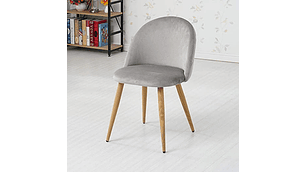 PACK HABITA2 FELPA GRIS CLARO 6 SILLA NORDIC ACOLCHADA TERCIOPELO