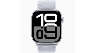 APPLE WATCH SERIES 10 GPS 46MM ALUMINUM CASE SPORT LOOP PLATA