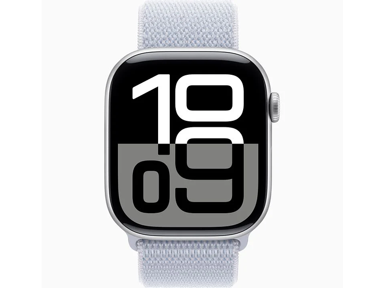 APPLE WATCH SERIES 10 GPS 46MM ALUMINUM CASE SPORT LOOP PLATA 1