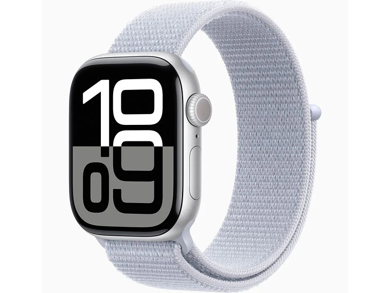 APPLE WATCH SERIES 10 GPS 46MM ALUMINUM CASE SPORT LOOP PLATA 2
