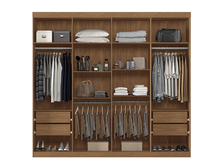 CLÓSET ALTAVISION MASTER VIP 8 PUERTAS 4 CAJONES GRAFITO 4