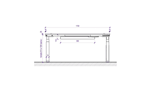ESCRITORIO ELÉCTRICO STANDING DESK 170X60CM C7E