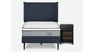 JUEGO DE DORMITORIO ROSEN CAMA EUROPEA INDIE 1.5 PLAZAS + SET MAURICE