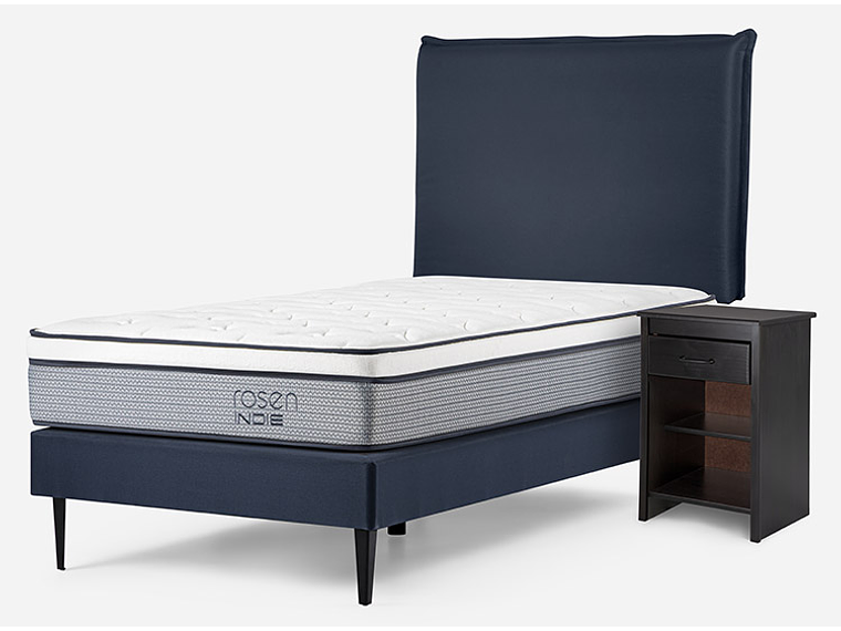 JUEGO DE DORMITORIO ROSEN CAMA EUROPEA INDIE 1.5 PLAZAS + SET MAURICE 2