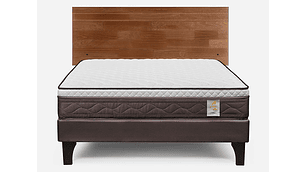 JUEGO DE DORMITORIO ROSEN CAMA EUROPEA NEW STYLE 4 PLUS BN 2 PLAZAS + RESPALDO TABOR CAFE